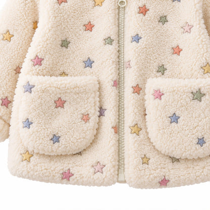 Star Print Fleece Outfit Set