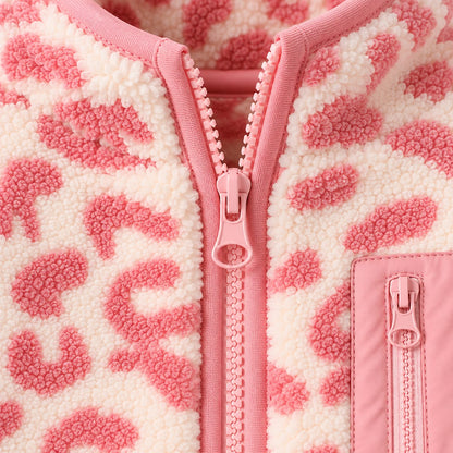 Leopard Fleece Baby Jacket
