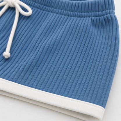 Ribbed Summer Shorts Set