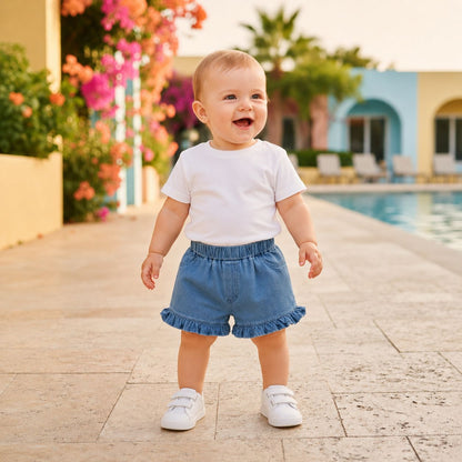 Soft Edge Denim Shorts