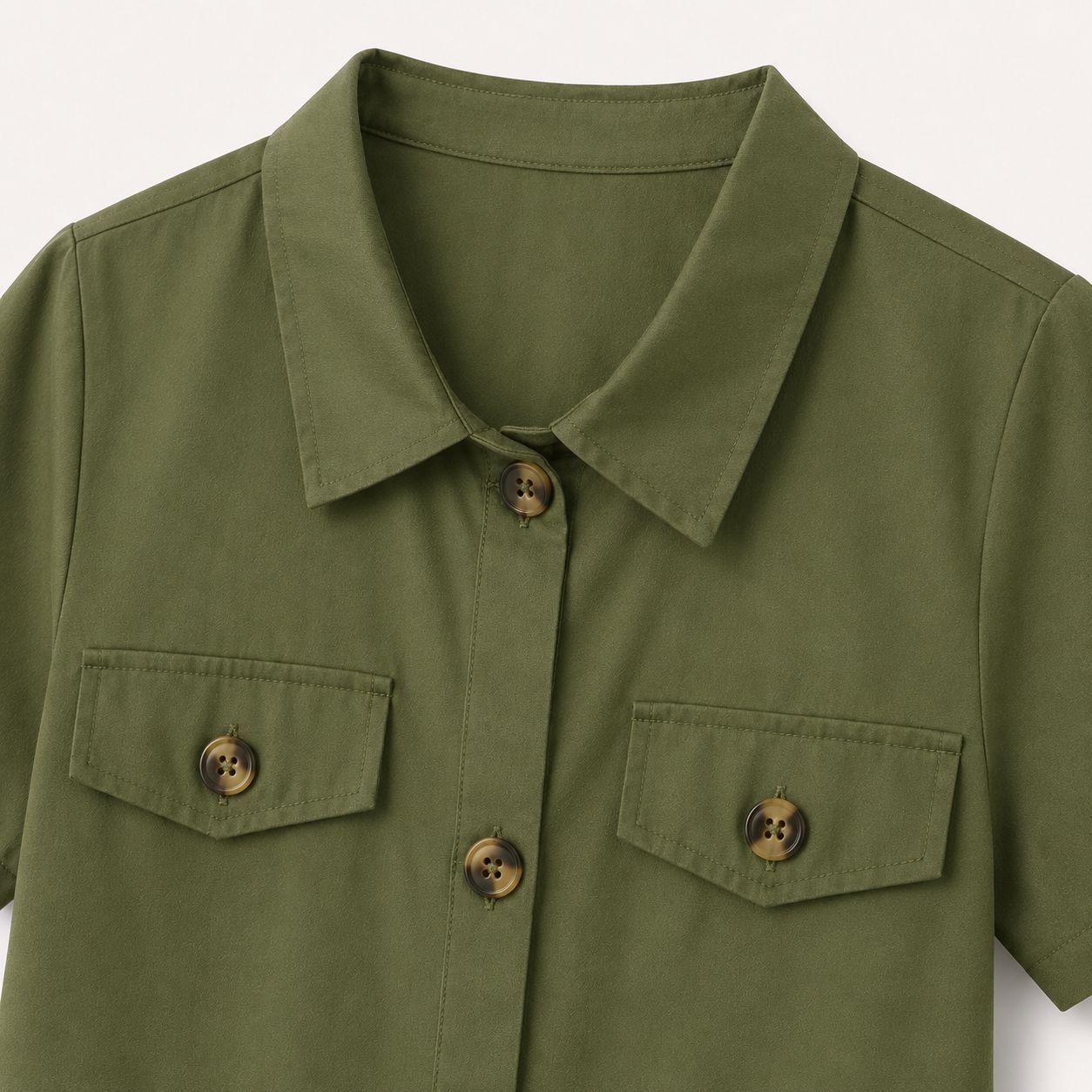 Olive Collar Dress
