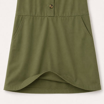 Olive Collar Dress