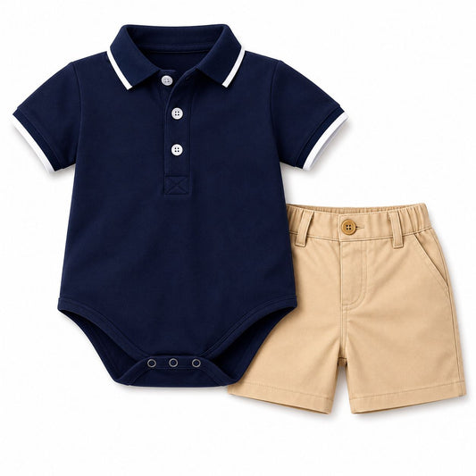 Polo Romper Set
