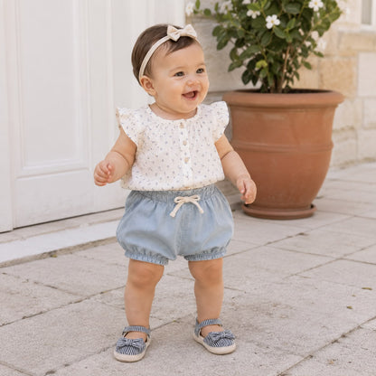 Striped Bow Shoes