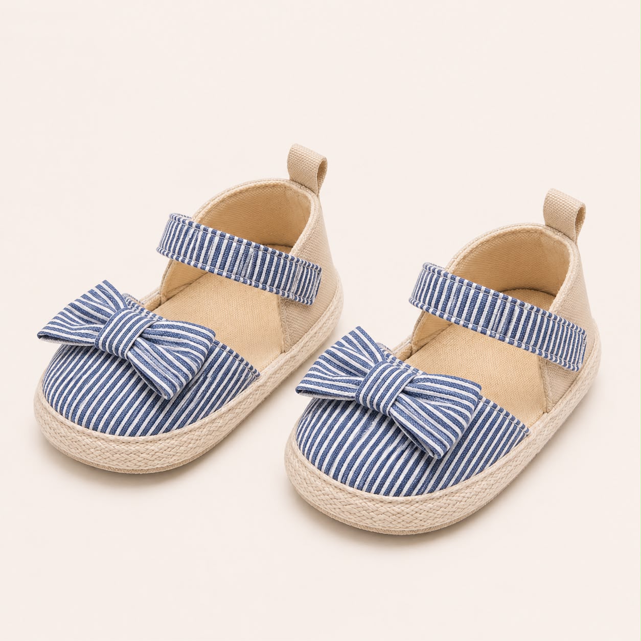 Striped Bow Shoes