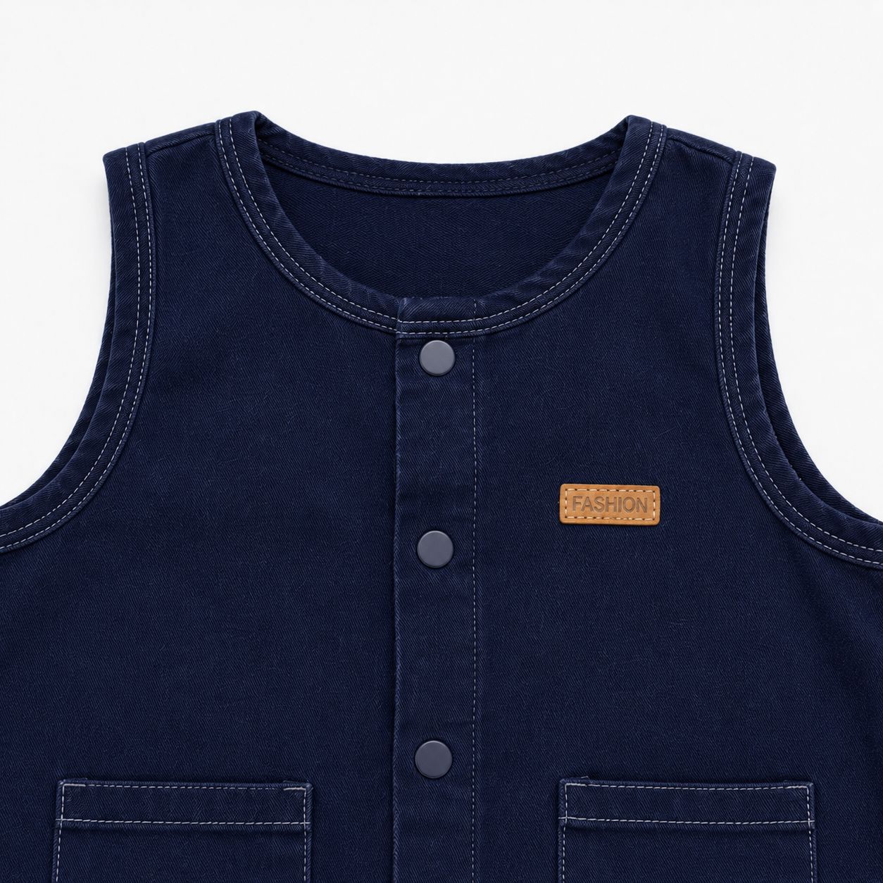 Denim Pocket Romper Set