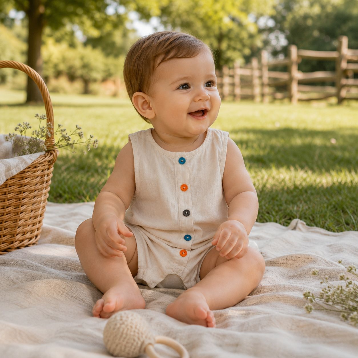Sleeveless Cotton Romper
