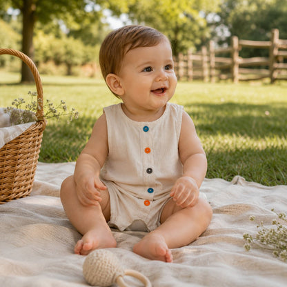 Sleeveless Cotton Romper