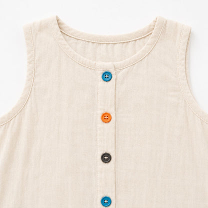 Sleeveless Cotton Romper