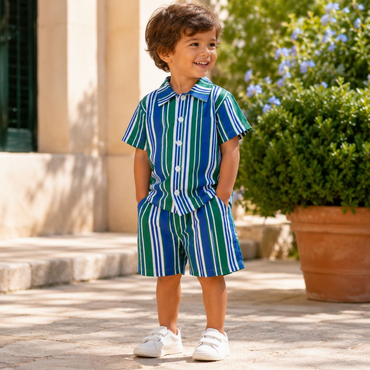Coastal Stripe Shirt Set