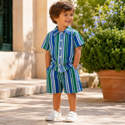 Coastal Stripe Shirt Set