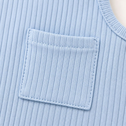 Ribbed Pocket Romper