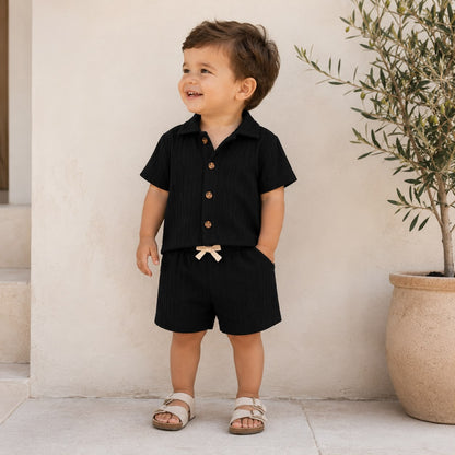 Boys Button Shirt Outfit