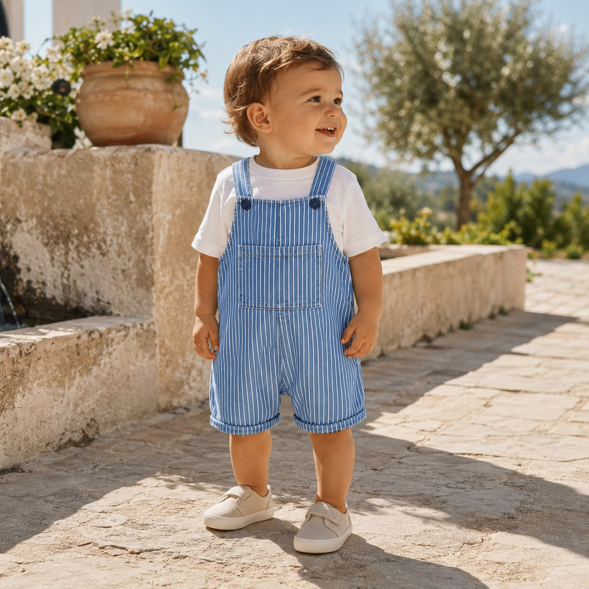 Classic Stripe Dungarees