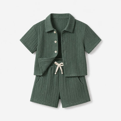 Boys Button Shirt Outfit