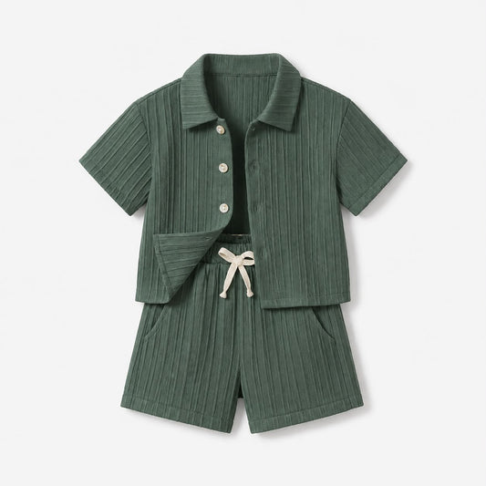 Boys Button Shirt Outfit