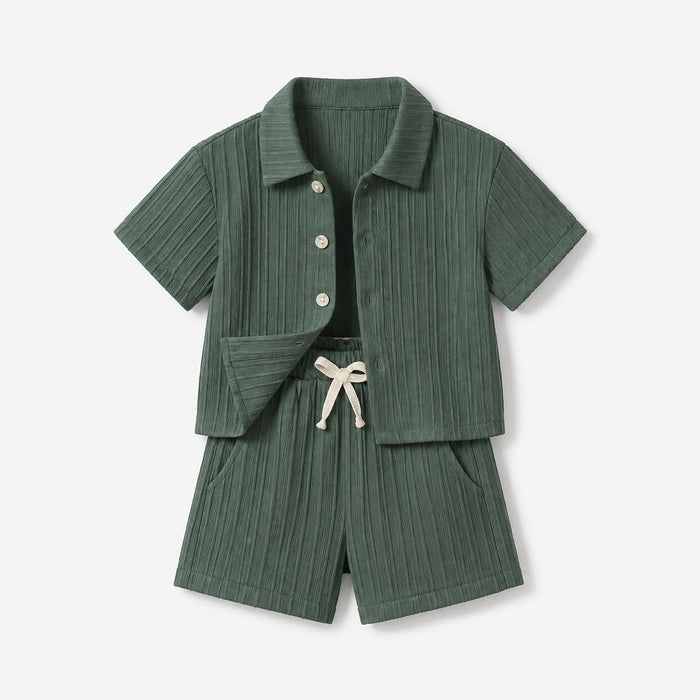 Boys Button Shirt Outfit