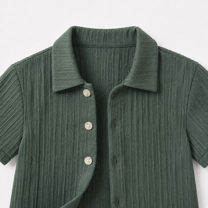 Boys Button Shirt Outfit