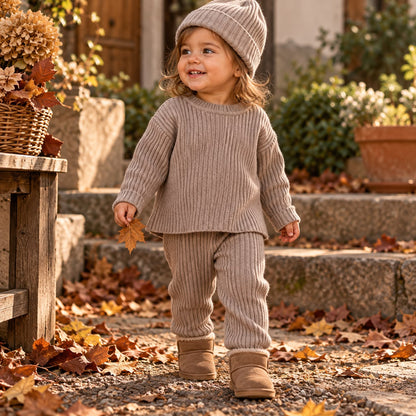 Ribbed Knit Outfit Set