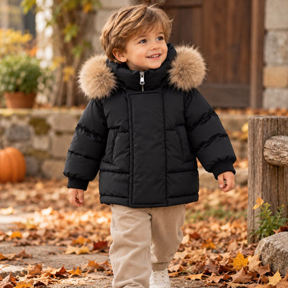 Baby Fur Trim Puffer Jacket