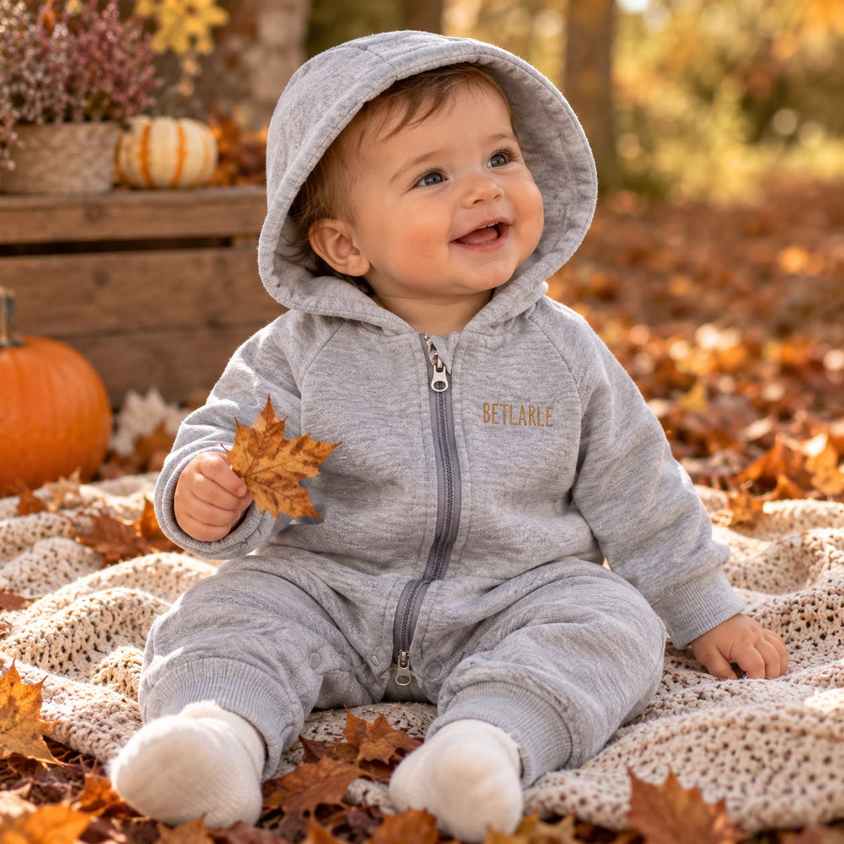 Long Sleeve Hooded Baby Romper