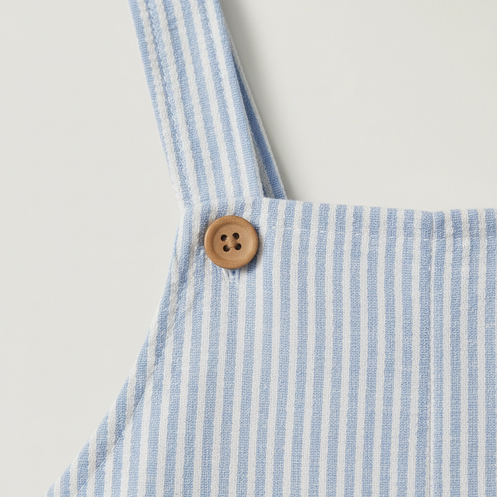 Cotton Dungaree Set with Hat