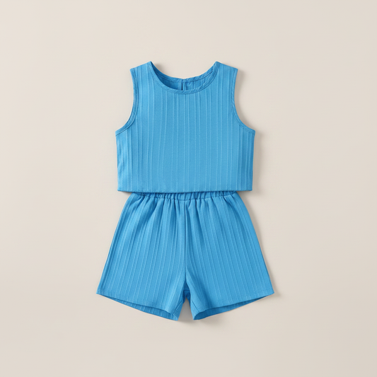 Ribbed Summer Shorts Set