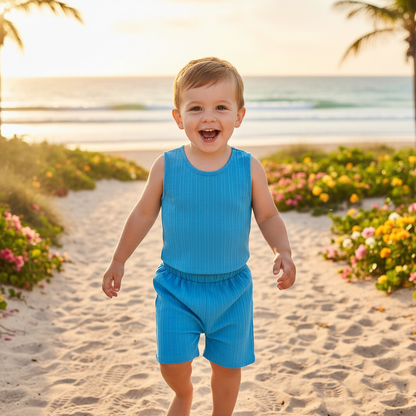 Ribbed Summer Shorts Set