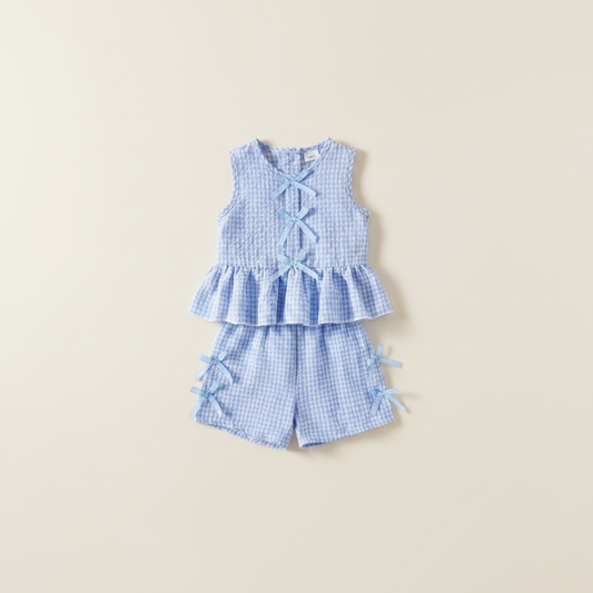 Bow Top and Shorts Set