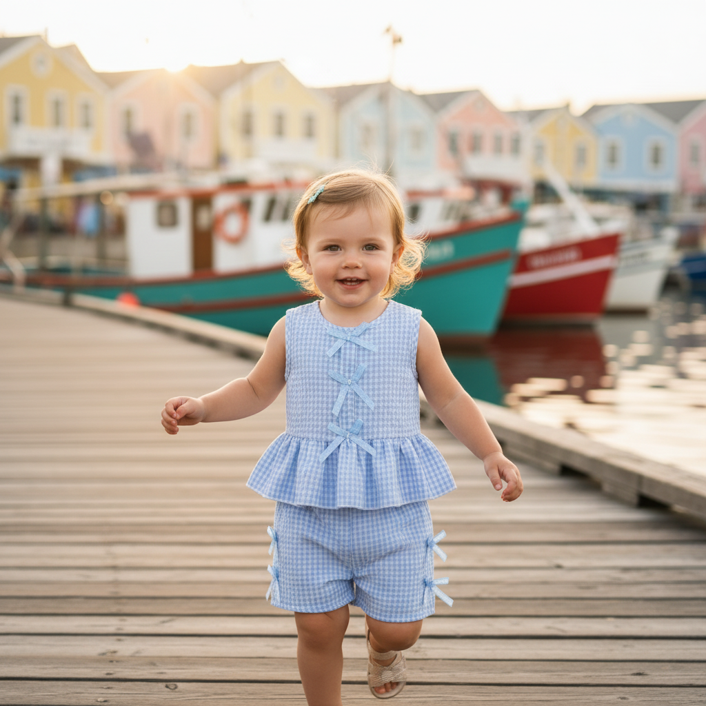 Bow Top and Shorts Set
