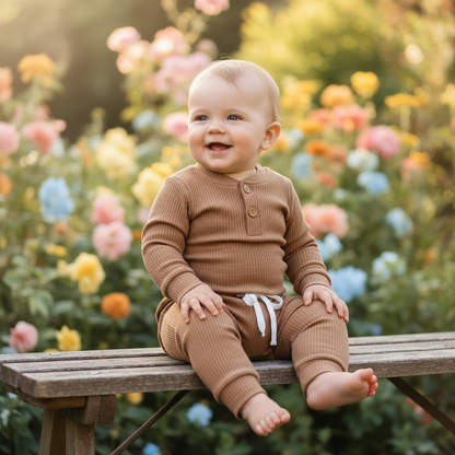 Ribbed Baby Top and Pants Set