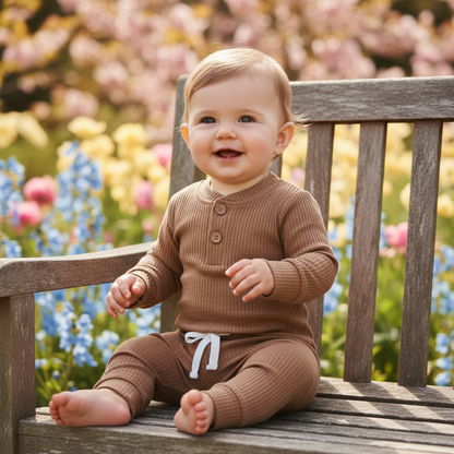 Ribbed Baby Top and Pants Set