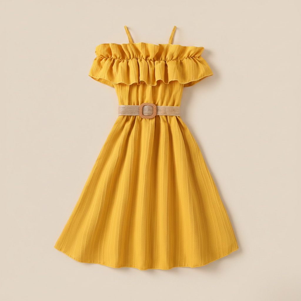 Ruffle Belt Dress