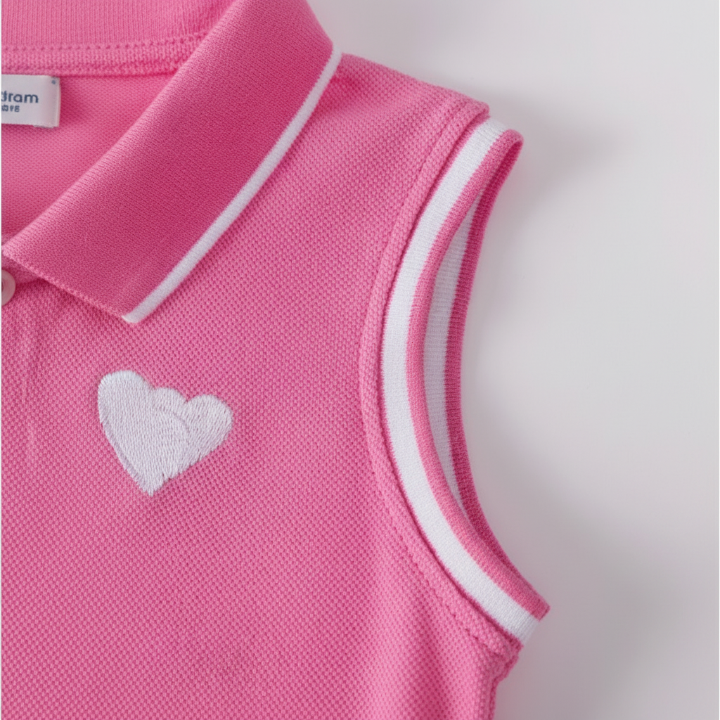 Heart Print Polo Dress