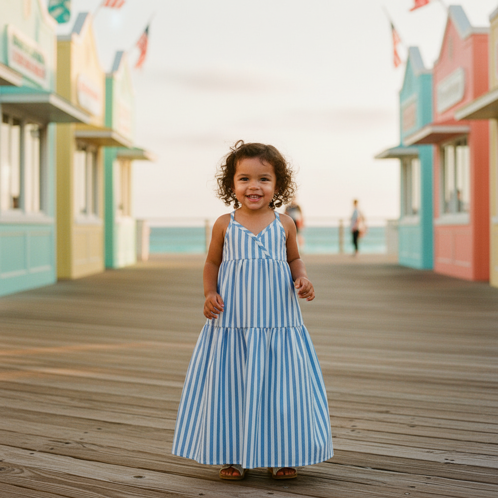 Blue Stripe Summer Dress