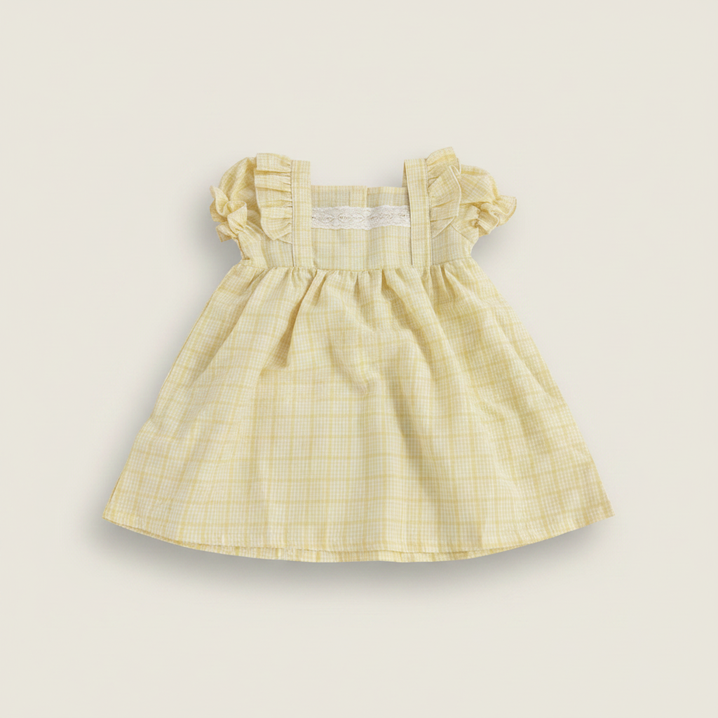 Yellow Plaid Dress