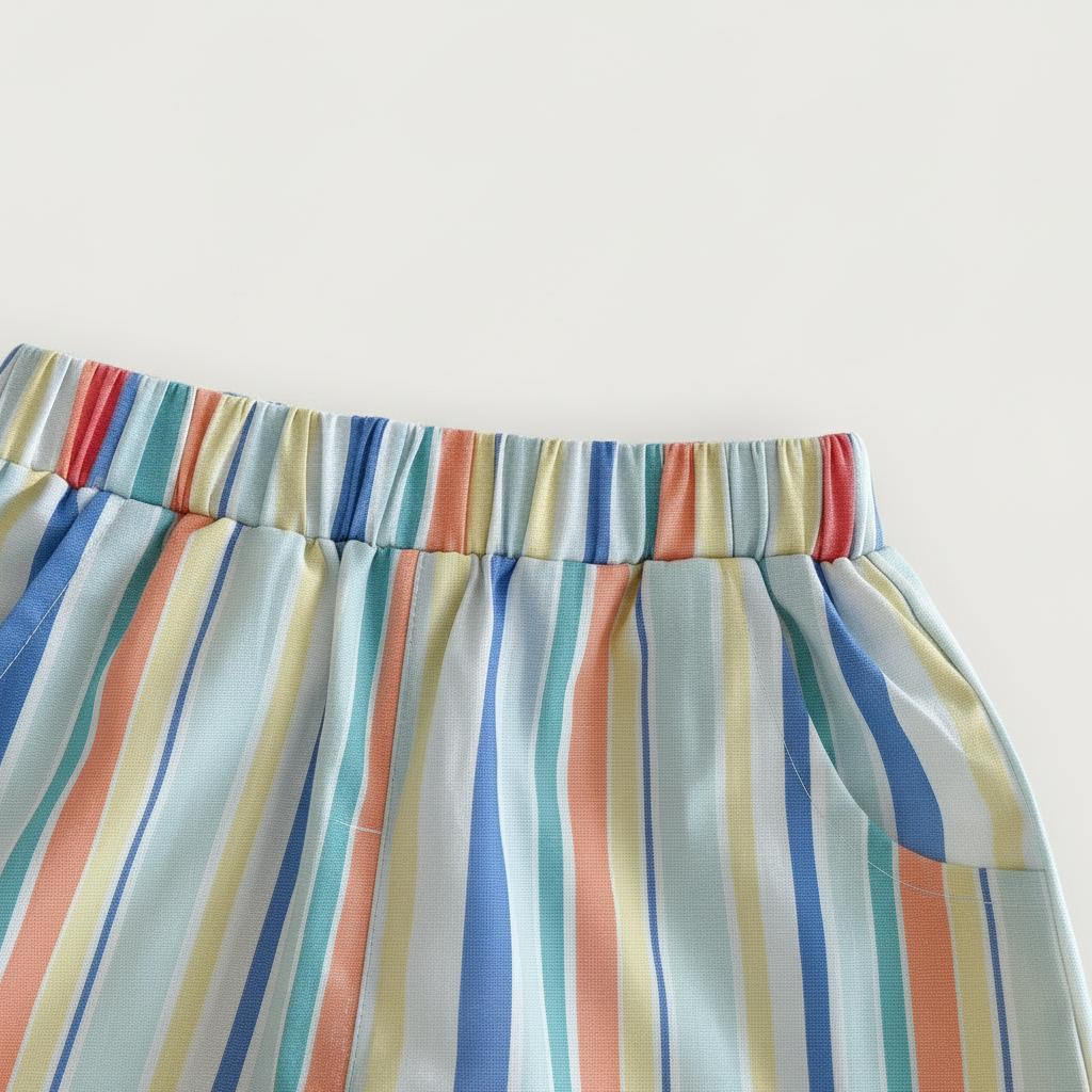 Summer Color Stripe Shorts