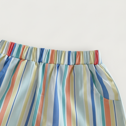 Summer Color Stripe Shorts