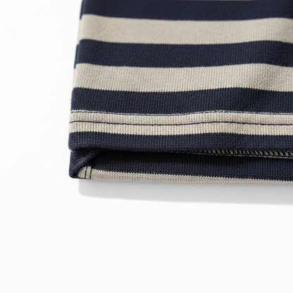 Striped Polo Shorts Set