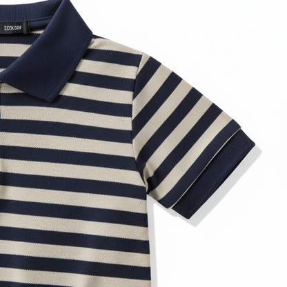 Striped Polo Shorts Set