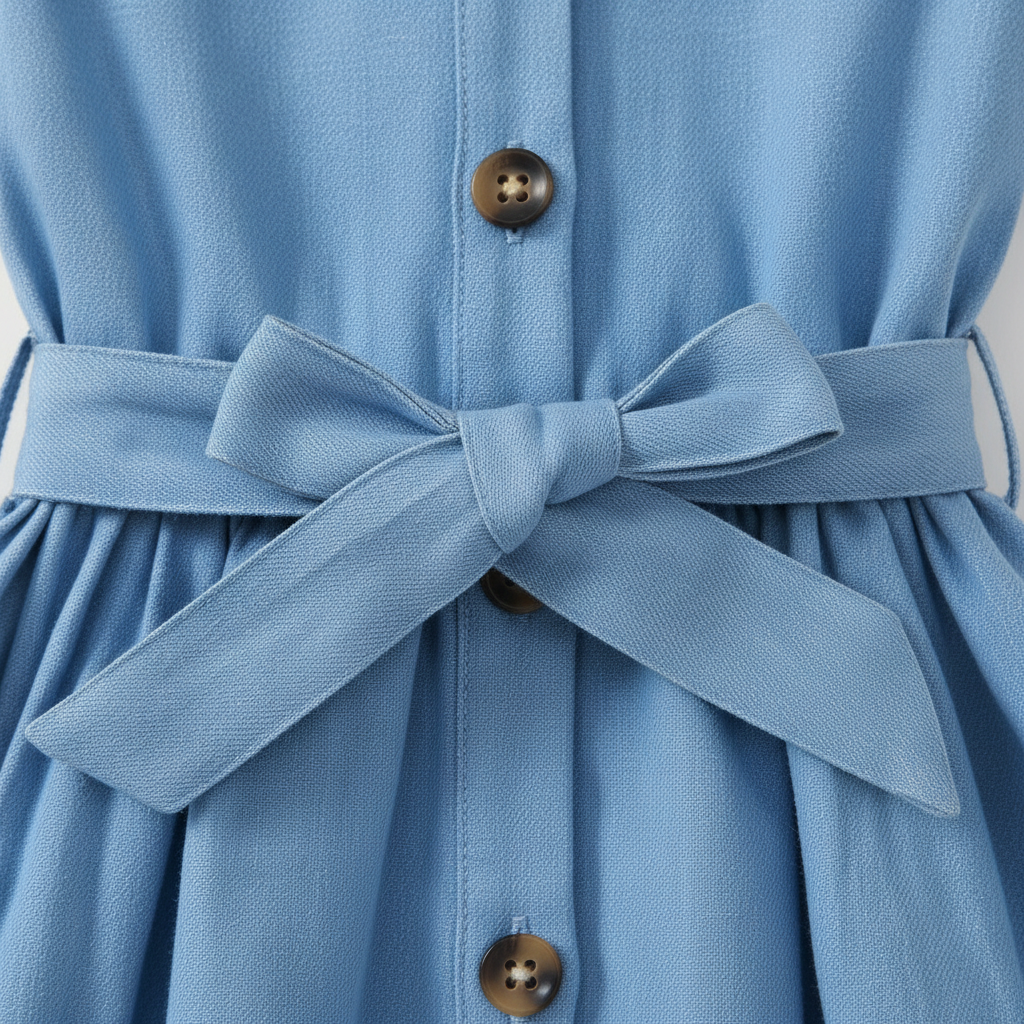 Flutter Sleeve Denim Dress
