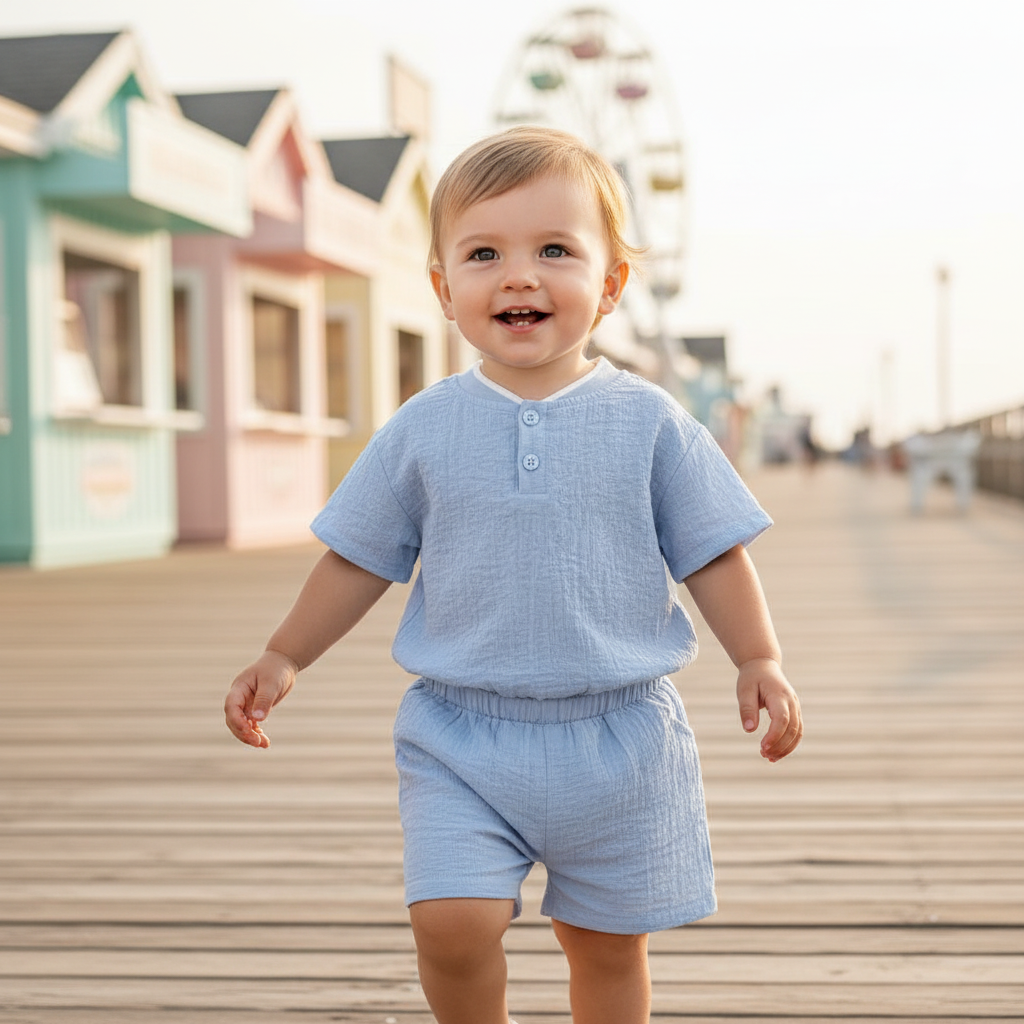 Cotton Summer Shorts Set