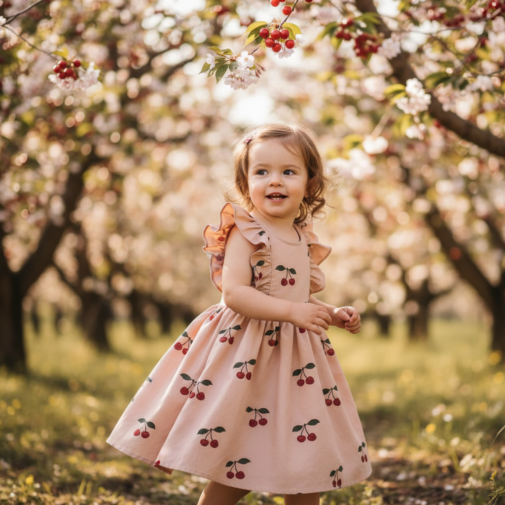 Cherry Frill Dress