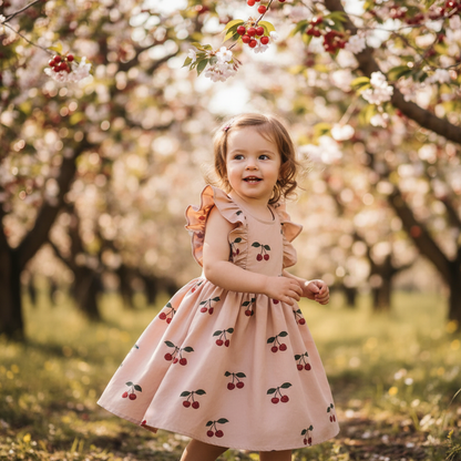 Cherry Frill Dress