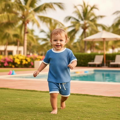 Ribbed Summer Shorts Set