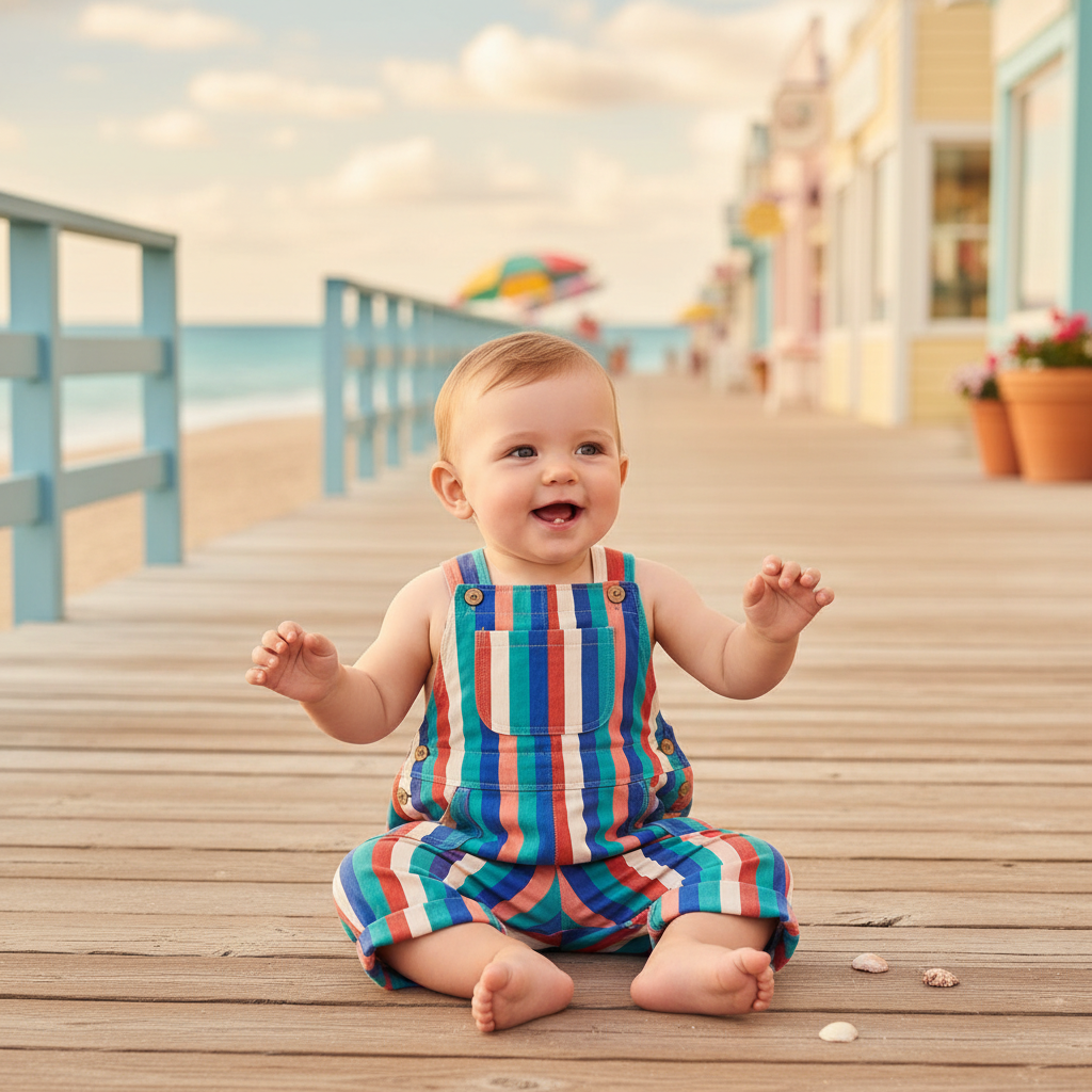 Rainbow Pocket Overalls