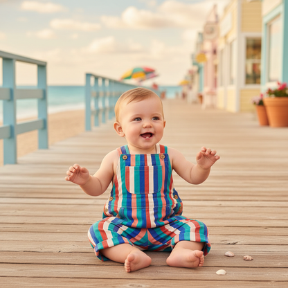 Rainbow Pocket Overalls