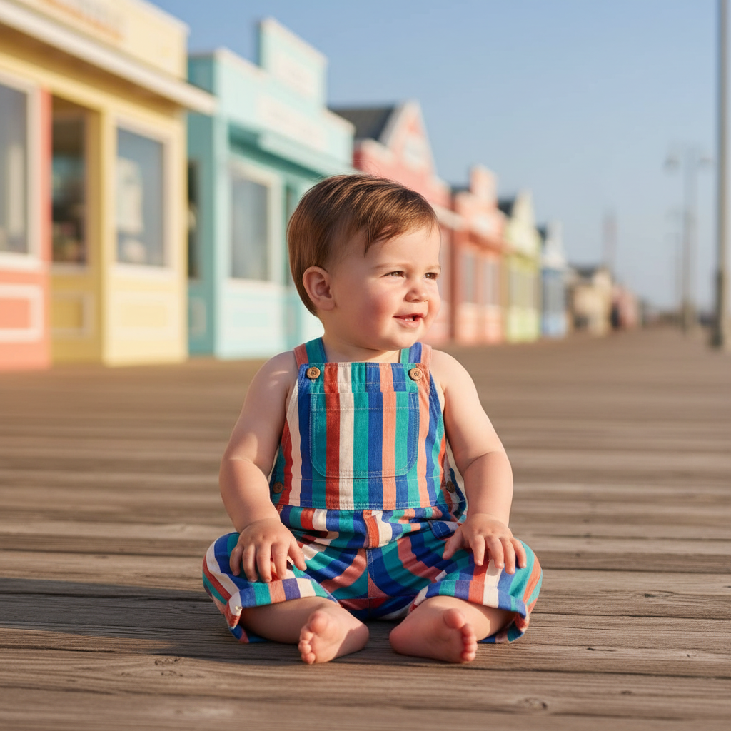 Rainbow Pocket Overalls