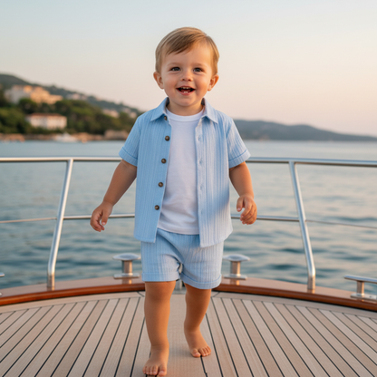 Boys Button Shirt Outfit