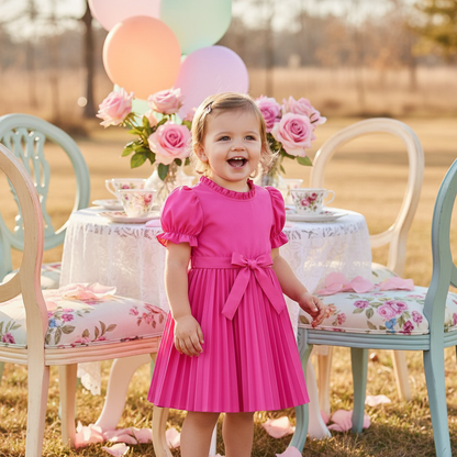 Blush Pleated Dress